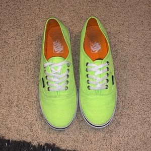 Neon green vans. Men’s 6.5 Women’s 8.